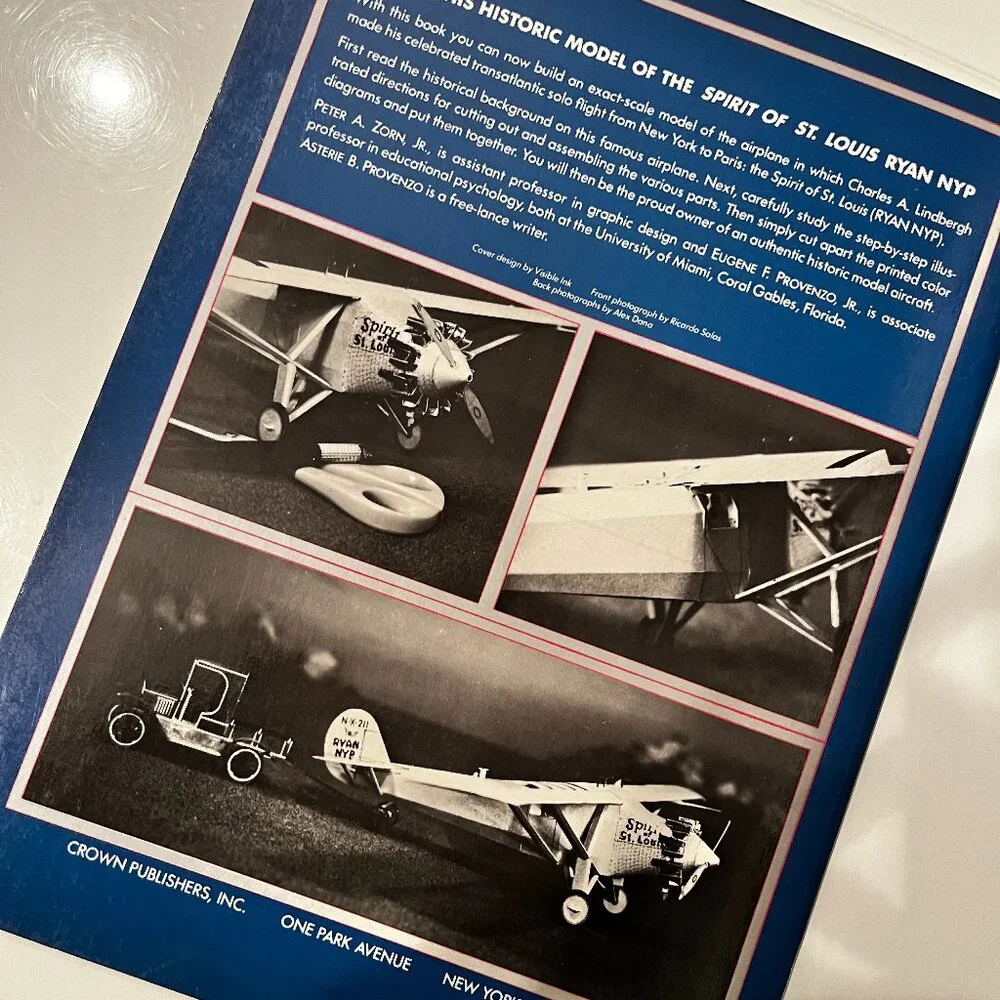 Paper Cutout Model - Spirit‎ of St. Louis - Lindbergh Plane - 1982